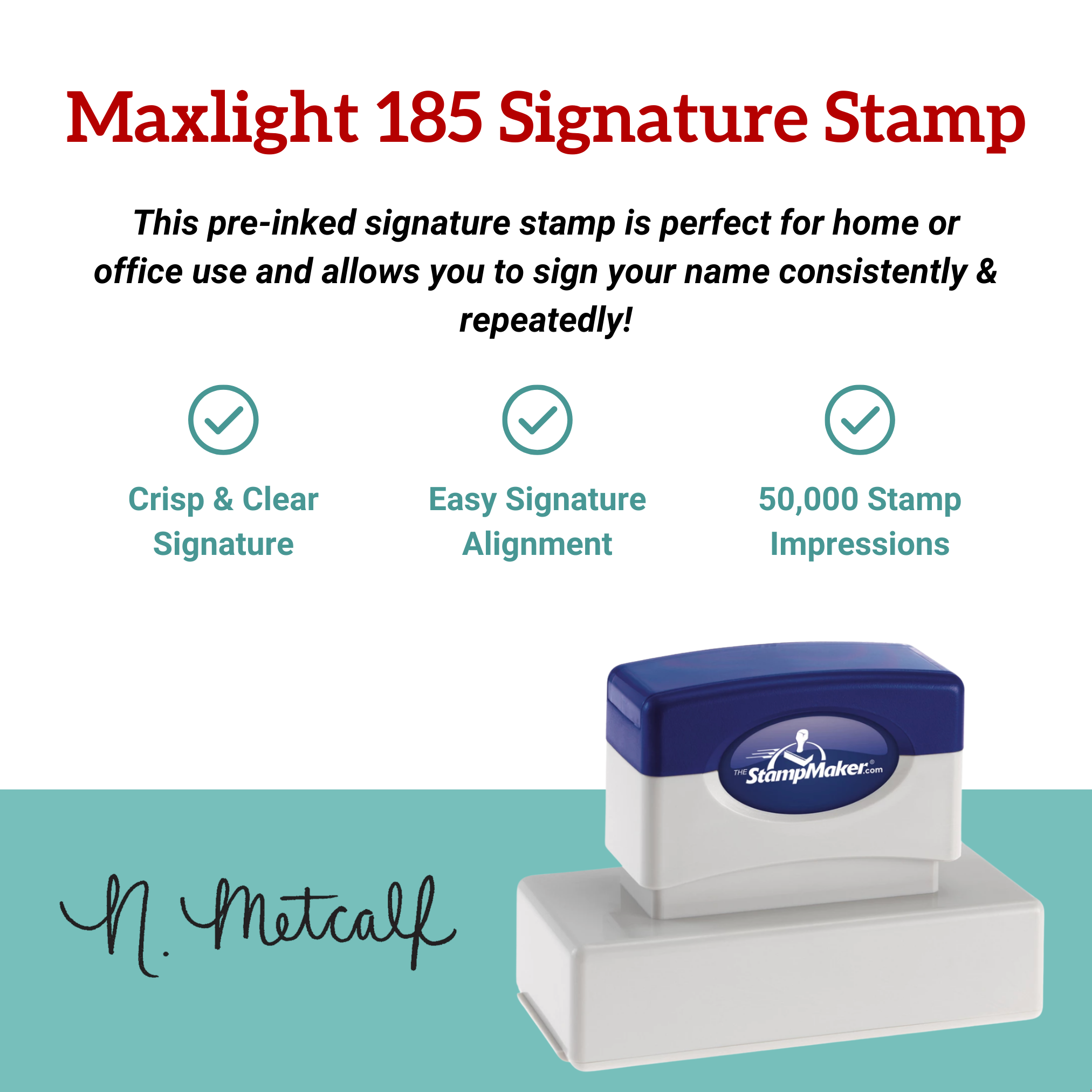 maxlight 185 signature stamp details