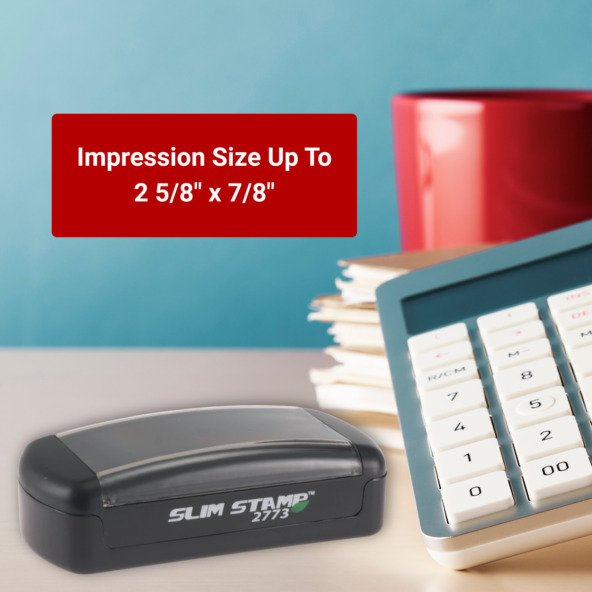 maxlight slim stamp 2773 pre inked stamp impression size