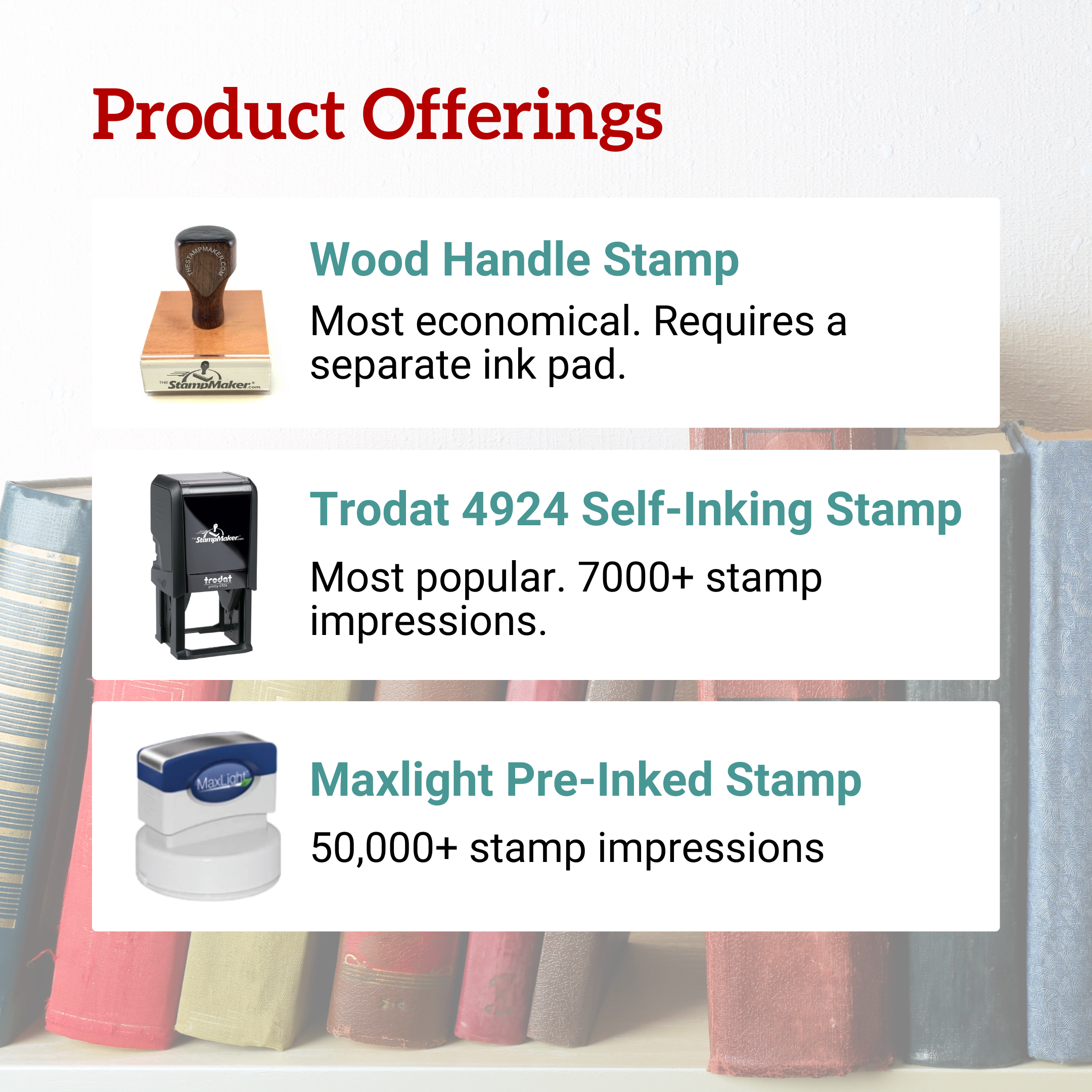 From the Library of Custom Stamp - Simple Book Design