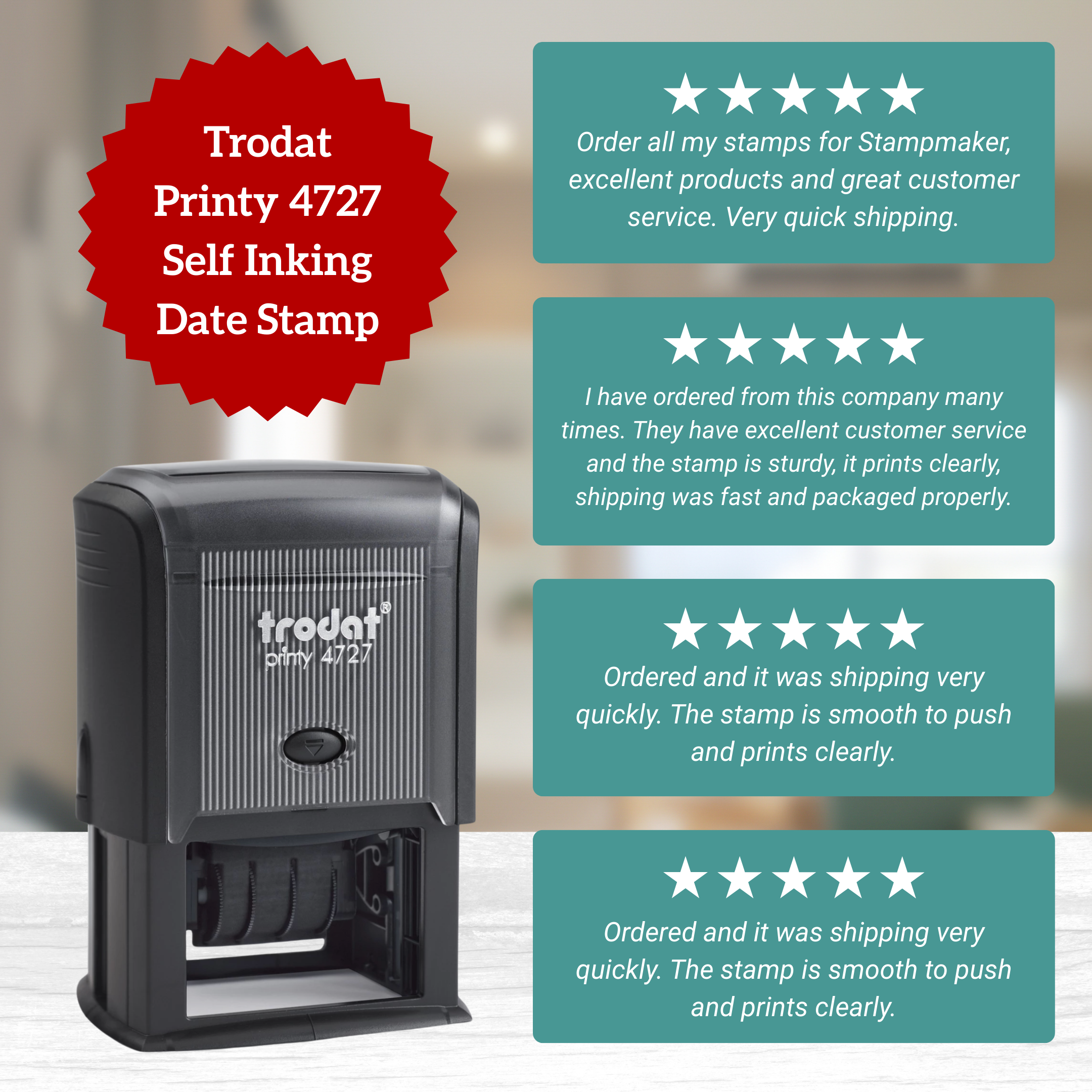 trodat printy self inking date stamp customer reviews
