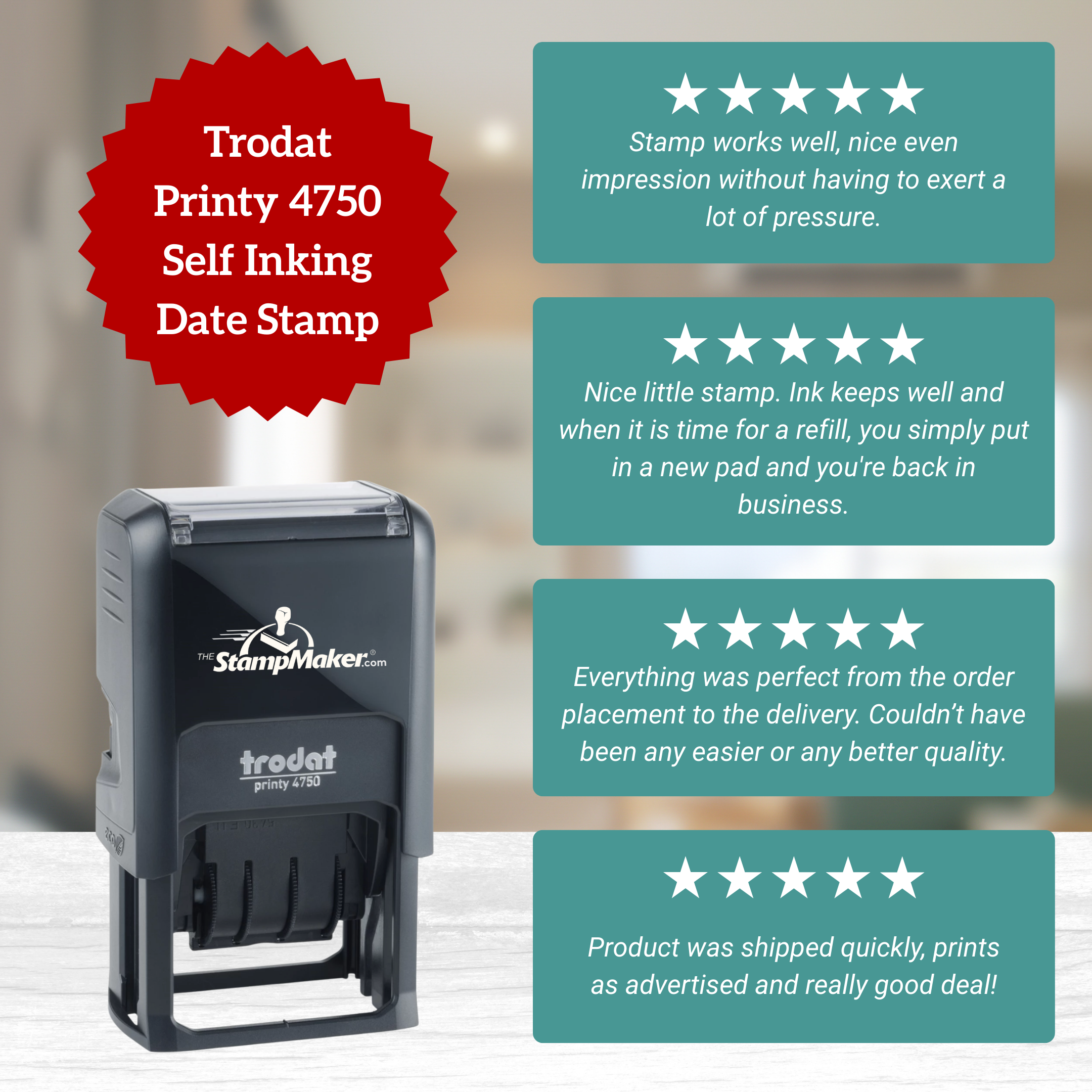 trodat printy 4750 self inking date stamp customer reviews