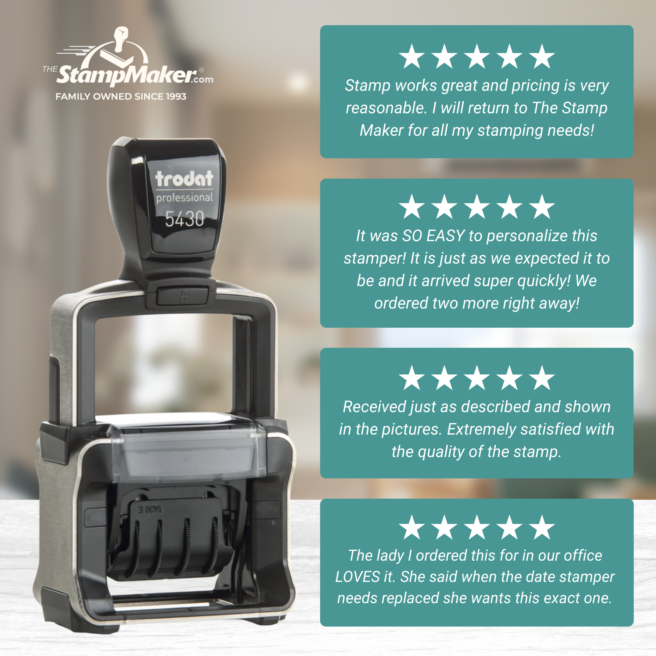 trodat professional 5430 self inking dater customer reviews