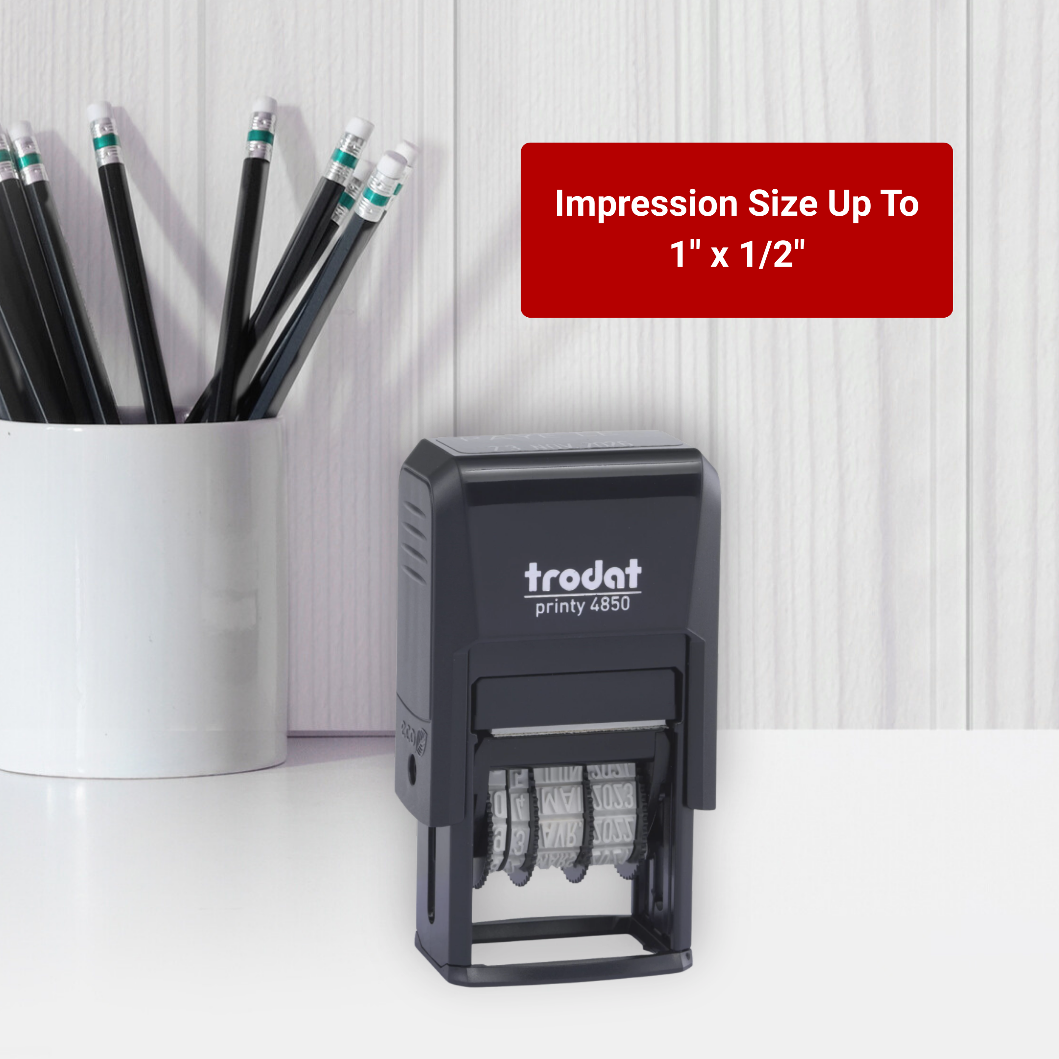 trodat printy 4850 self inking date stamp impression size