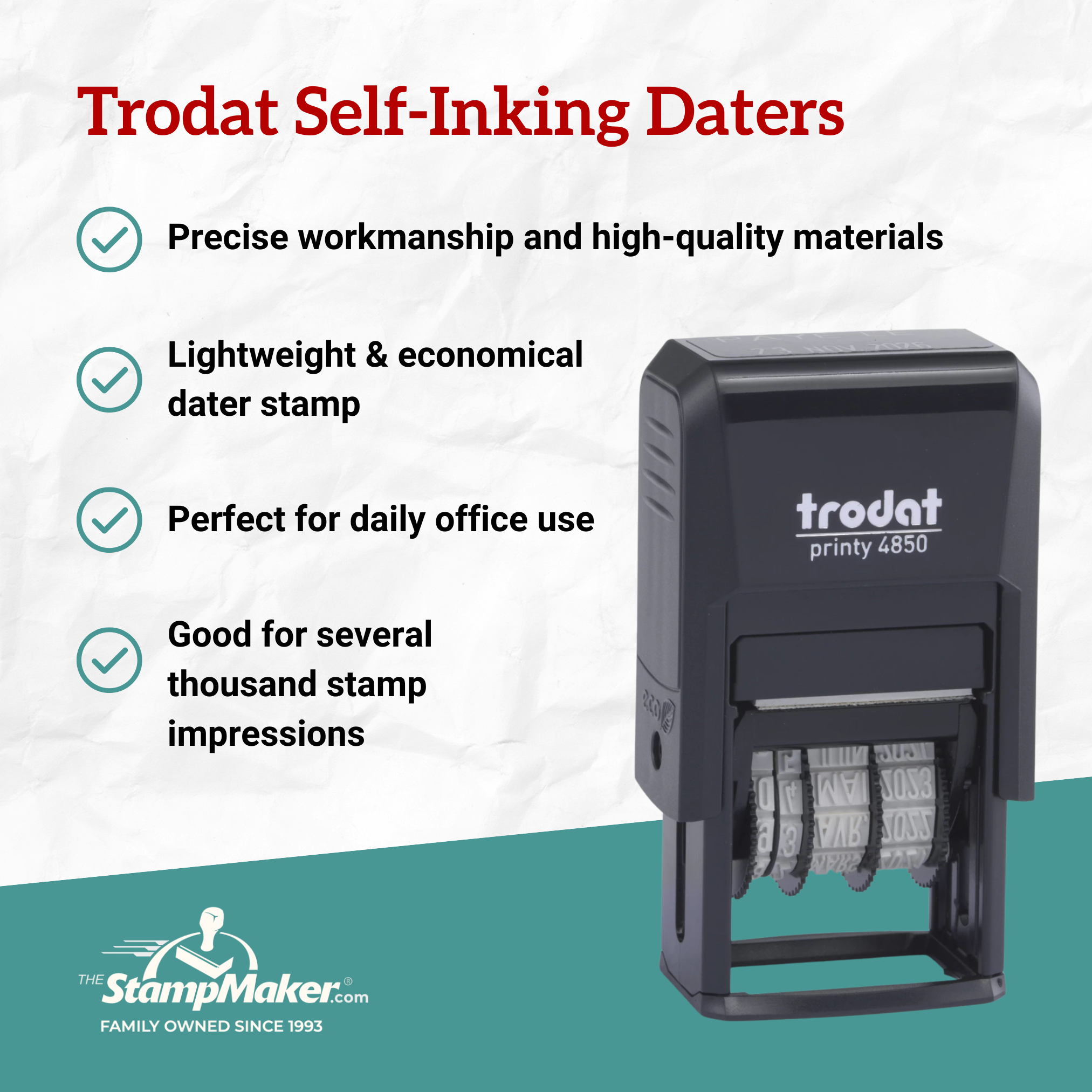 trodat self inking dater detailed information