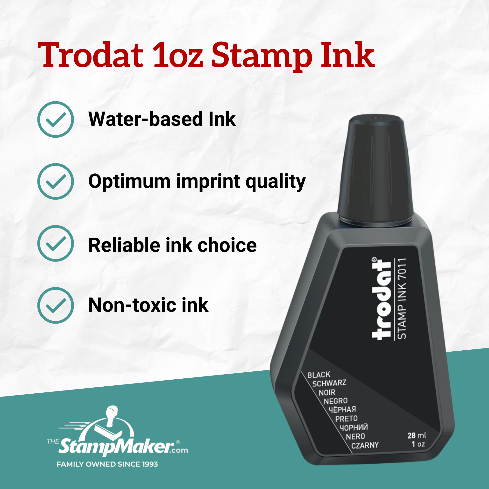 trodat stamp ink features