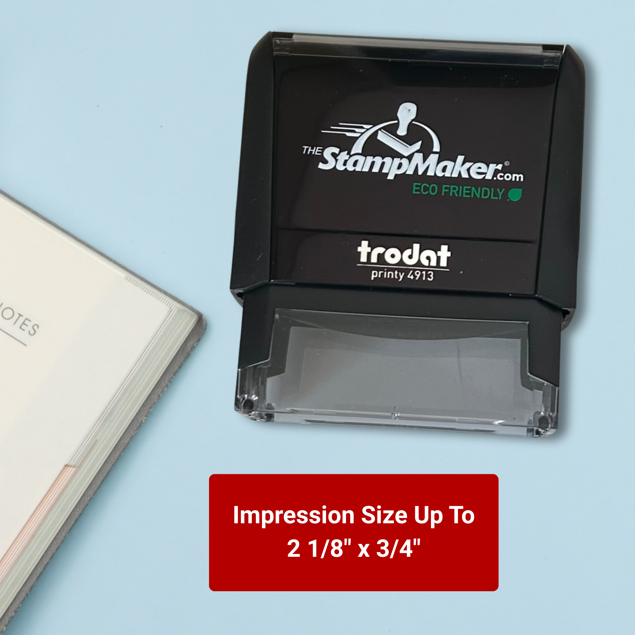 trodat 4913 - self-inking stamp 2 1/8" x 3/4"