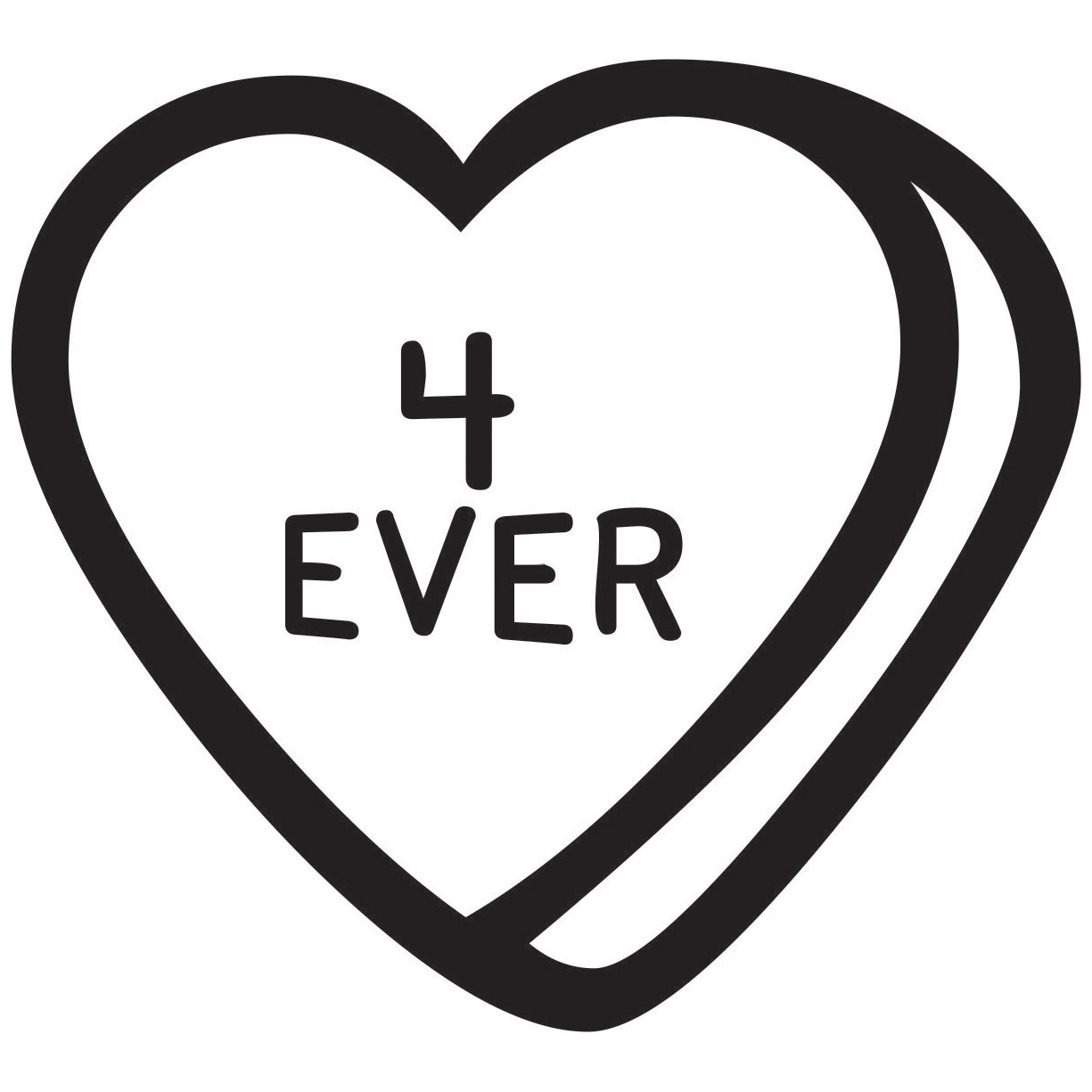 craft stamp valentine 5 - 4 ever wood stamp