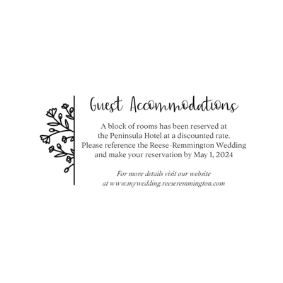 Wedding Stamp A - Accommodations