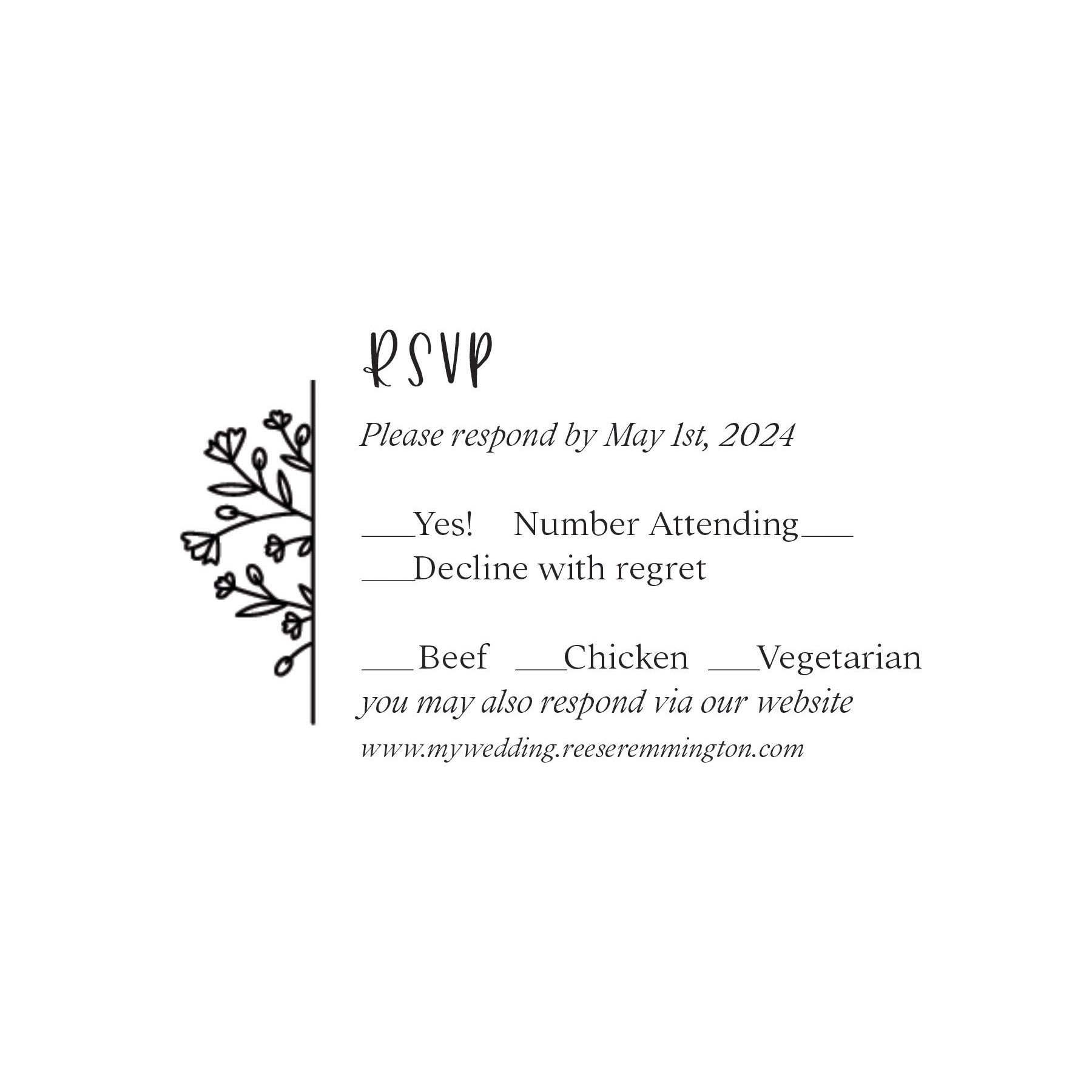 Wedding Stamp A - RSVP