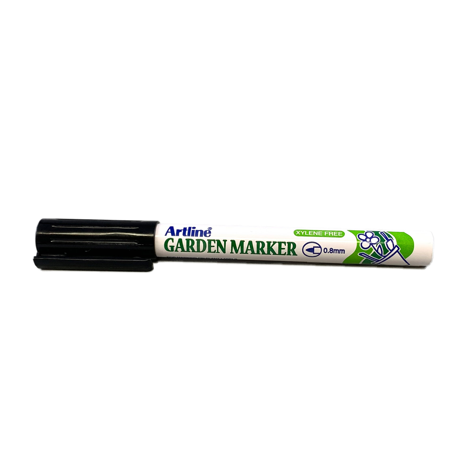 Garden Marker 1 each,Fade & water resistant Permanent Ink Black Label Marker Pen 