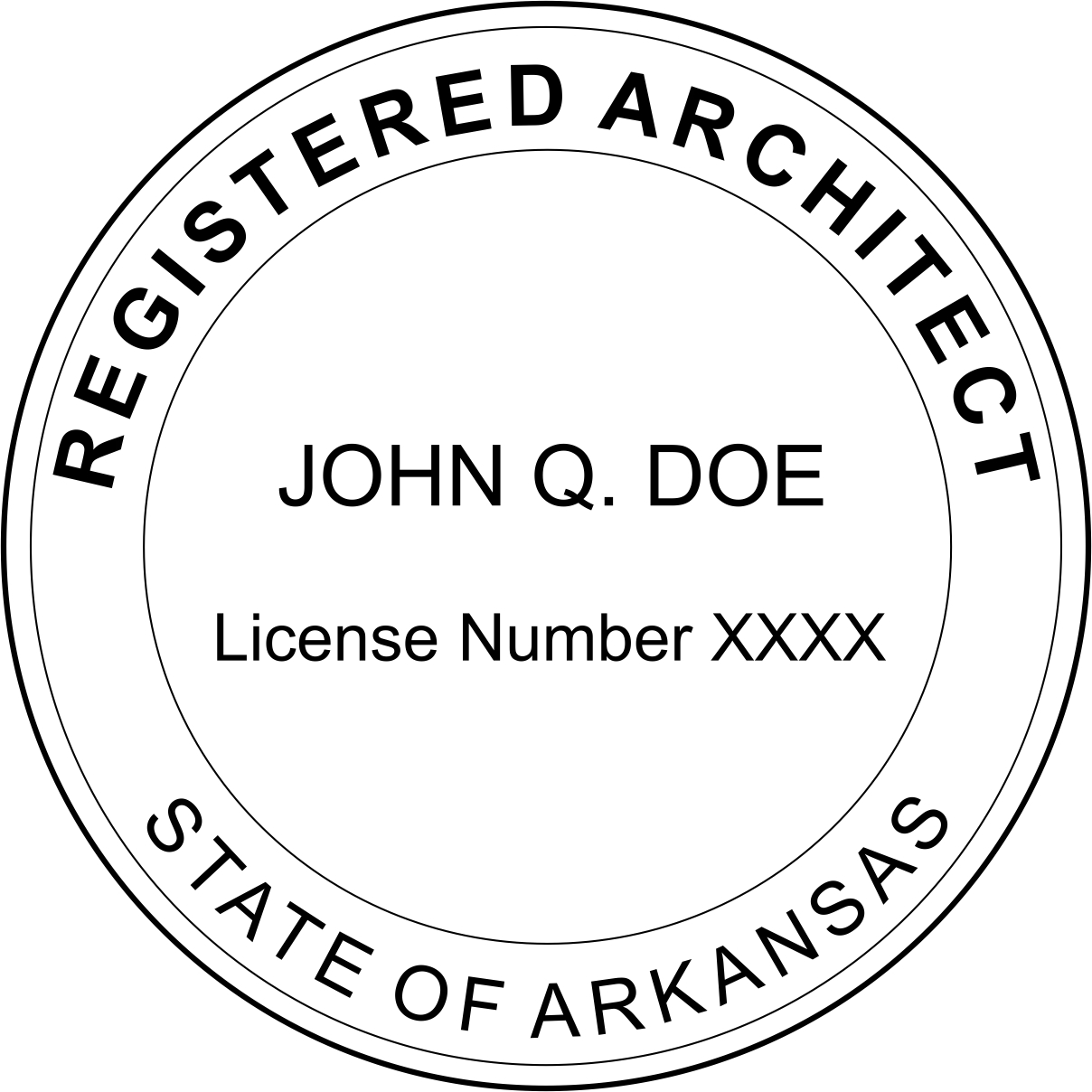 arkansas wood handle architect seal