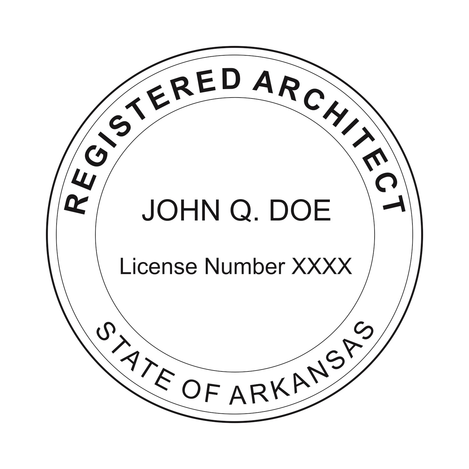 Architect Seal - Desk Top Style - Arkansas