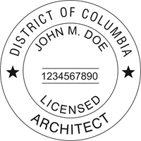 architect seal - pocket style - dist of columbia