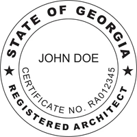 architect seal - desk top style - georgia