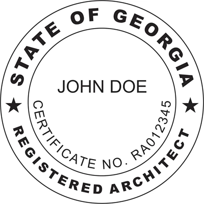 Architect Seal - Pre Inked Stamp - Georgia