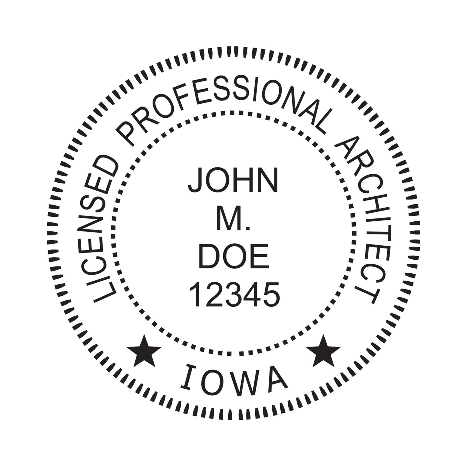 Architect Seal - Desk Top Style - Iowa