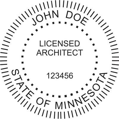 Architect Seal - Pocket Style - Minnesota