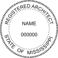 architect seal - desk top style - mississippi