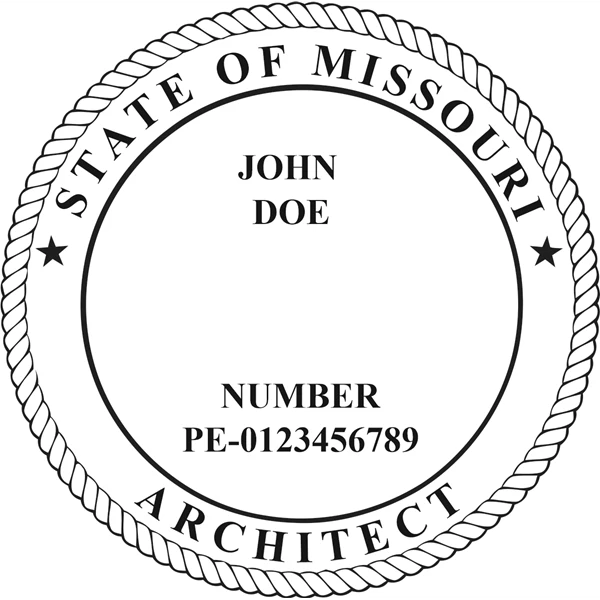 Architect Seal - Desk Top Style - Missouri