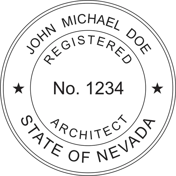 architect seal - wood stamp - nevada