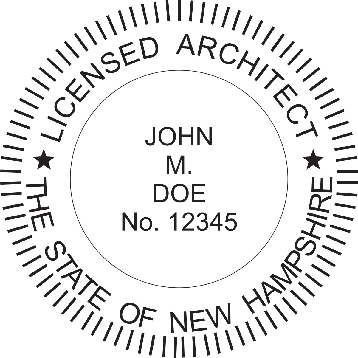 architect seal - wood stamp - new hampshire