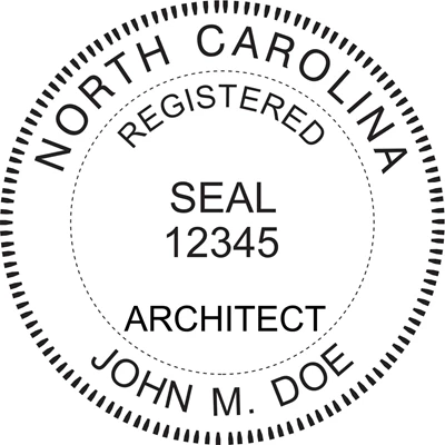 Architect Seal - Pocket Style - North Carolina