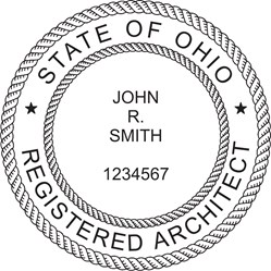 Architect Seal - Desk Top Style - Ohio