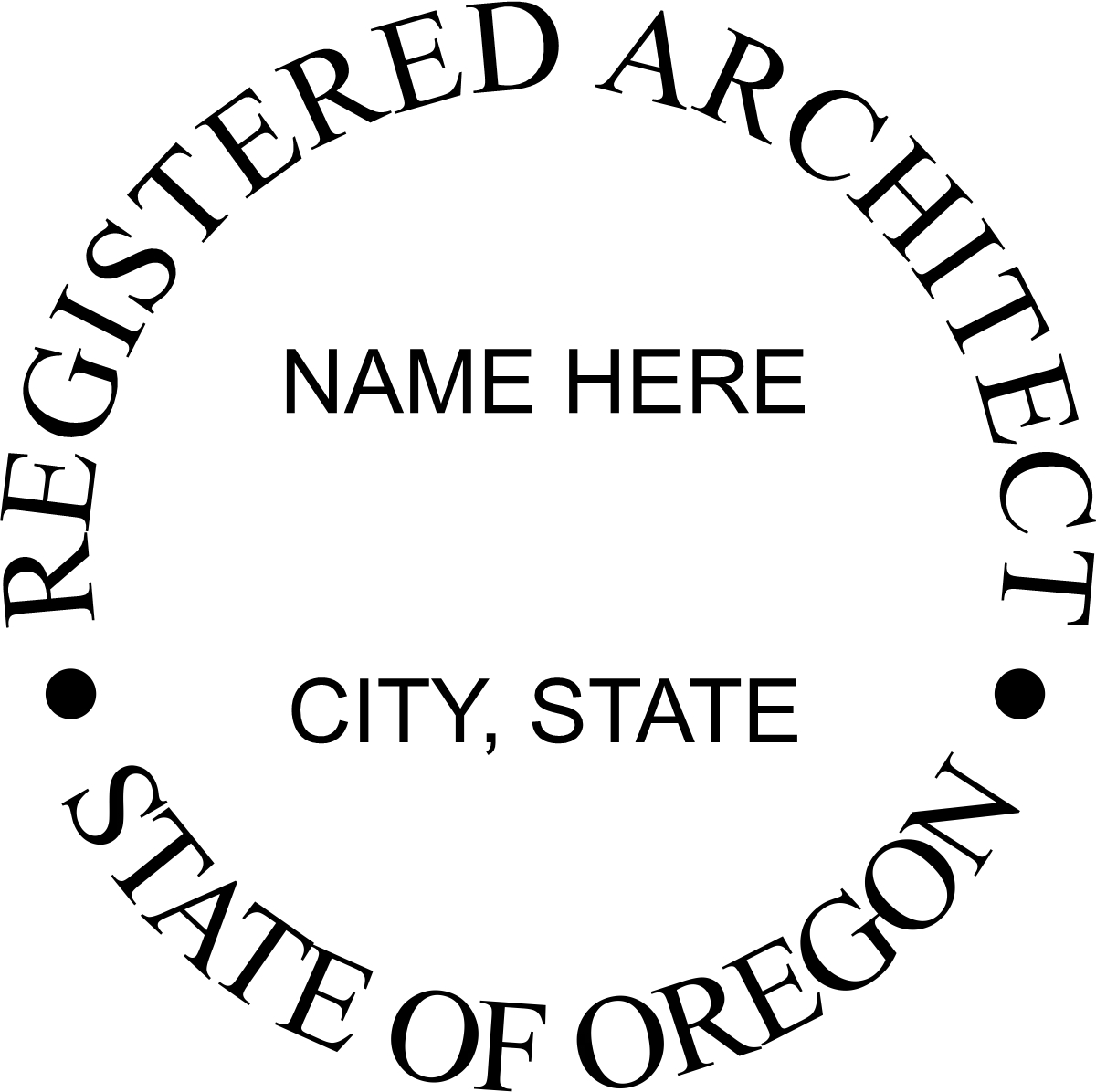 architect seal - pre inked stamp - oregon