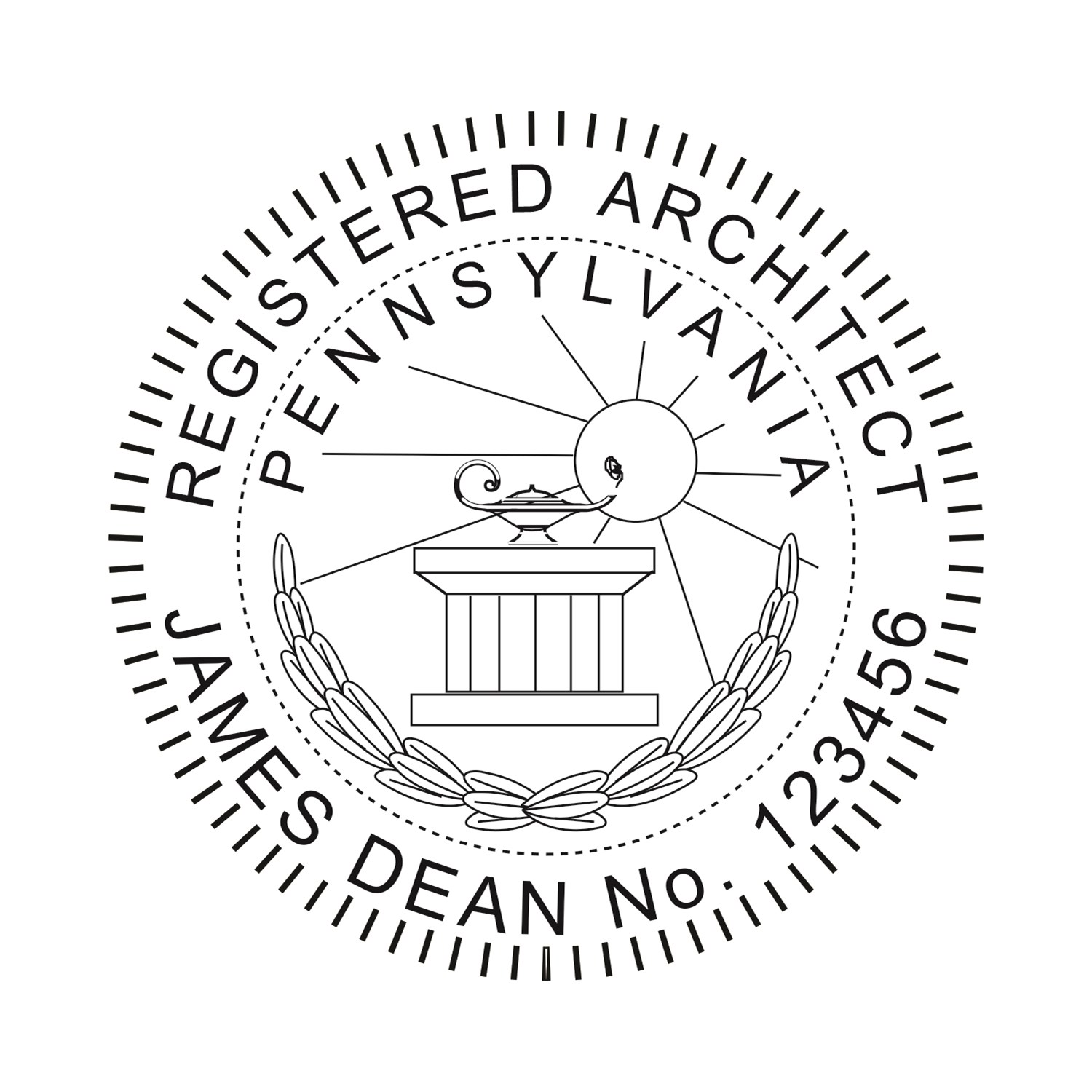 Architect Seal - Pocket Style - Pennsylvania