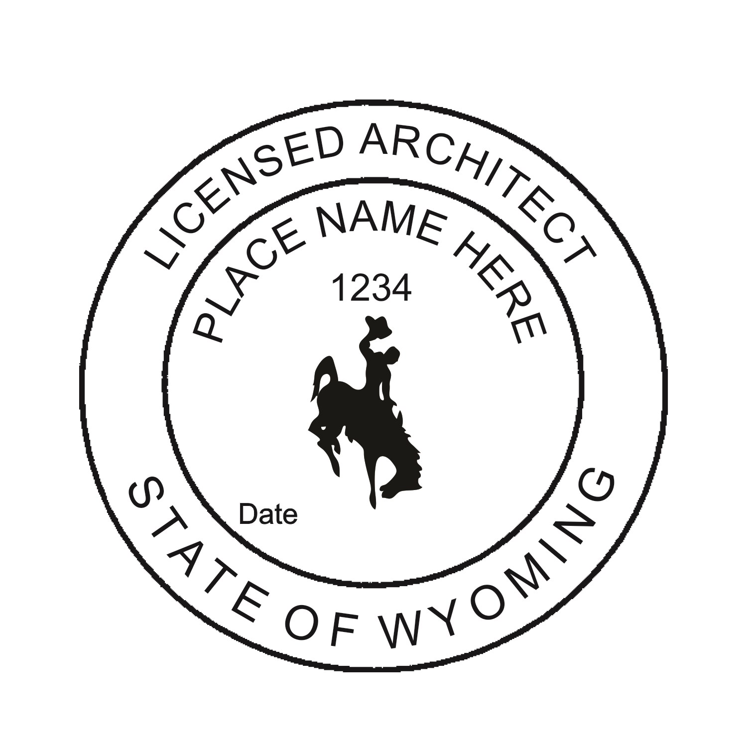 Architect Seal - Desk Top Style - Wyoming