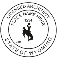 architect seal - pocket style stamp - wyoming