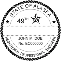 engineer seal - pre inked stamp - alaska