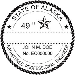 Engineer Seal - Wood Stamp - Alaska
