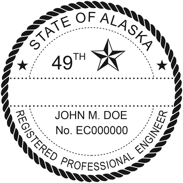 engineer seal - wood stamp - alaska