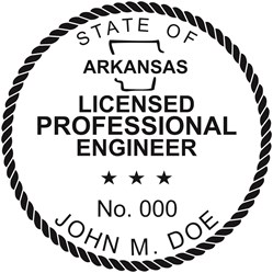 Engineer Seal - Wood Stamp - Arkansas