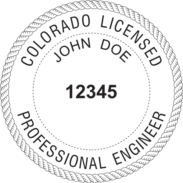 Engineer Seal - Pre Inked Stamp - Colorado