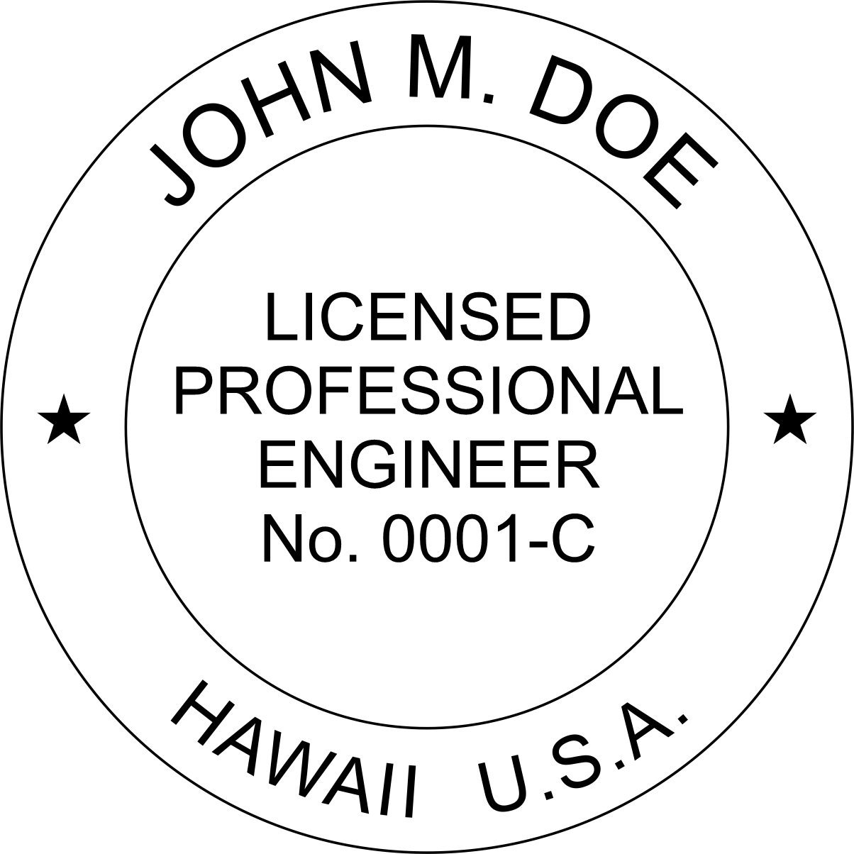 Engineer Seal - Desk Top Style - Hawaii