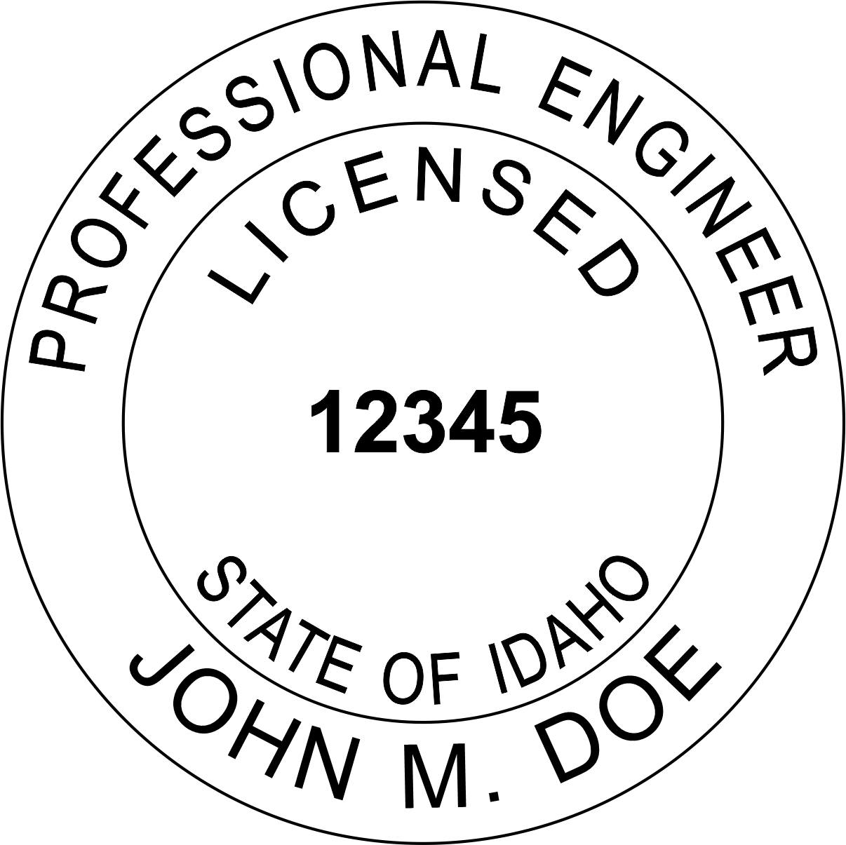 engineer seal - pocket style - idaho