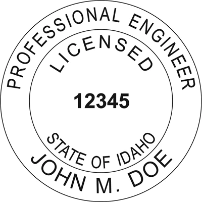Engineer Seal - Wood Stamp - Idaho