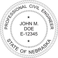 Engineer Seal - Wood Stamp - Nebraska