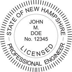 Engineer Seal - Wood Stamp - New Hampshire
