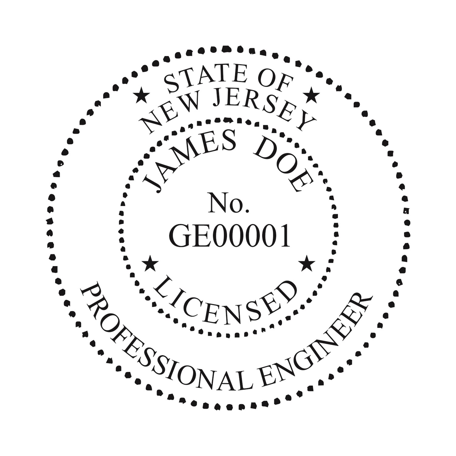 Engineer Seal - Pocket Style - New Jersey