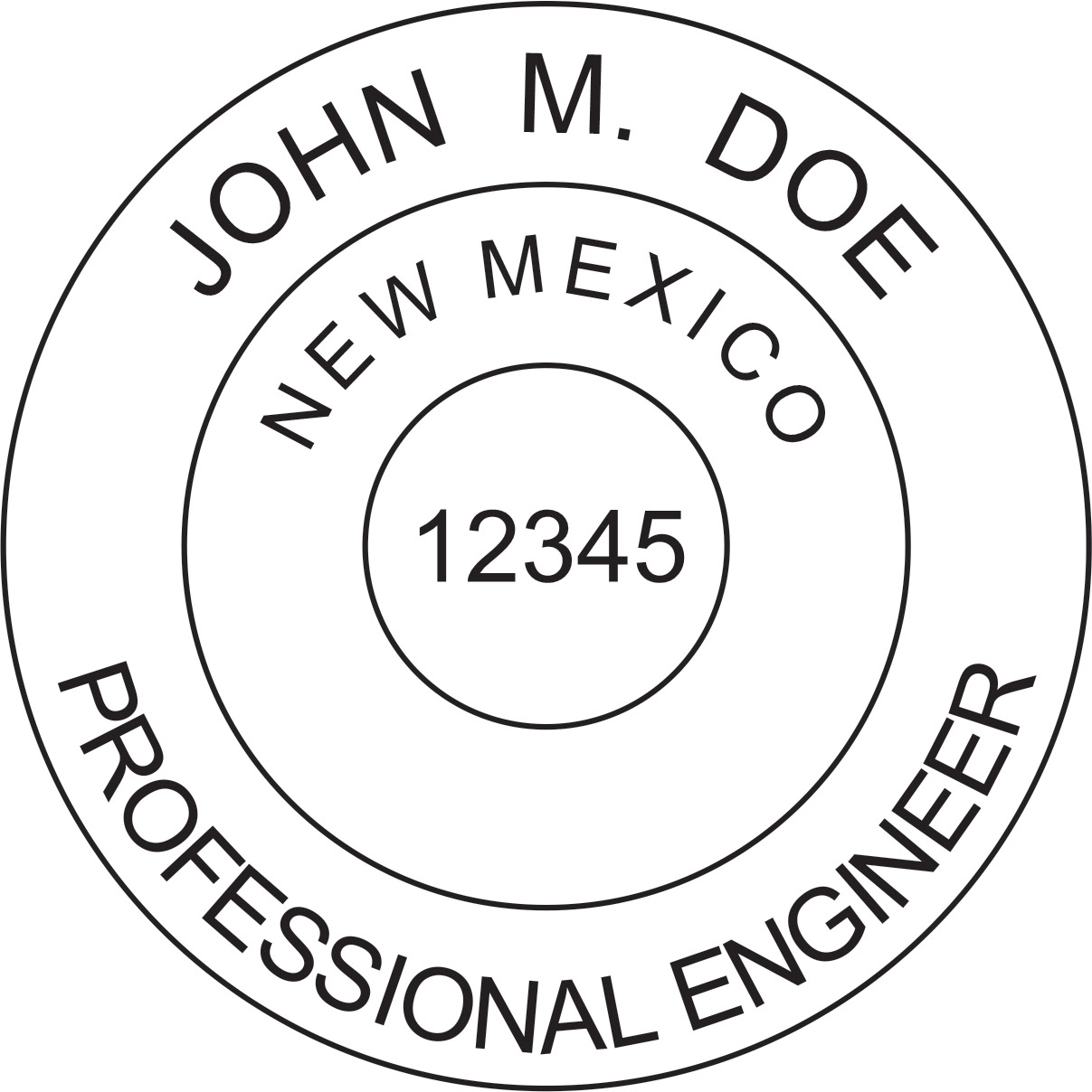 engineer seal - desk top style - new mexico