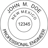 engineer seal - wood stamp - new mexico