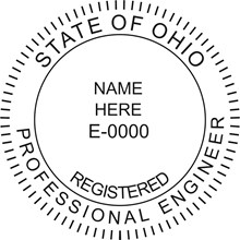 Engineer Seal - Wood Stamp - Ohio