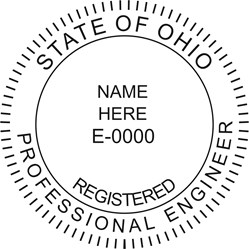 Engineer Seal - Wood Stamp - Ohio