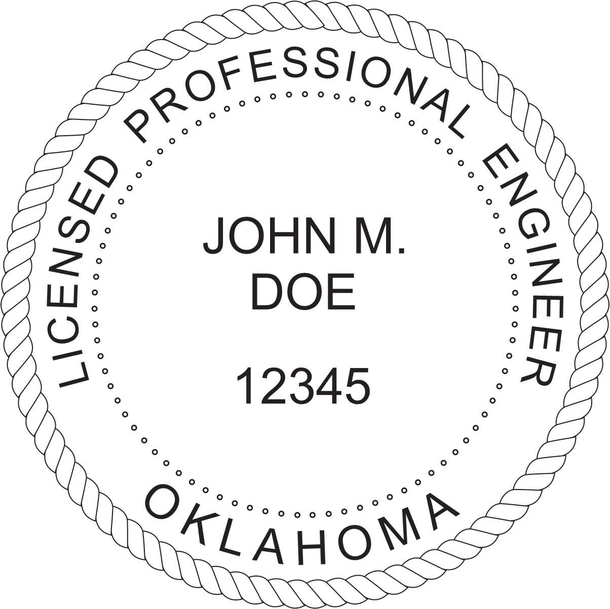 Engineer Seal - Desk Top Style - Oklahoma