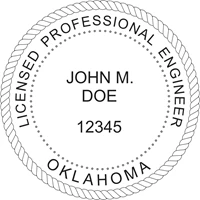 engineer seal - pre inked stamp - oklahoma