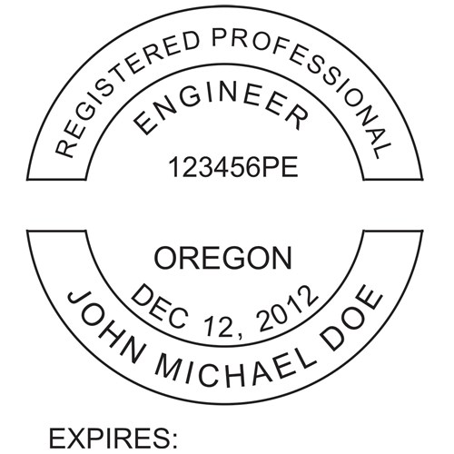 Engineer Seal - Wood Stamp - Oregon