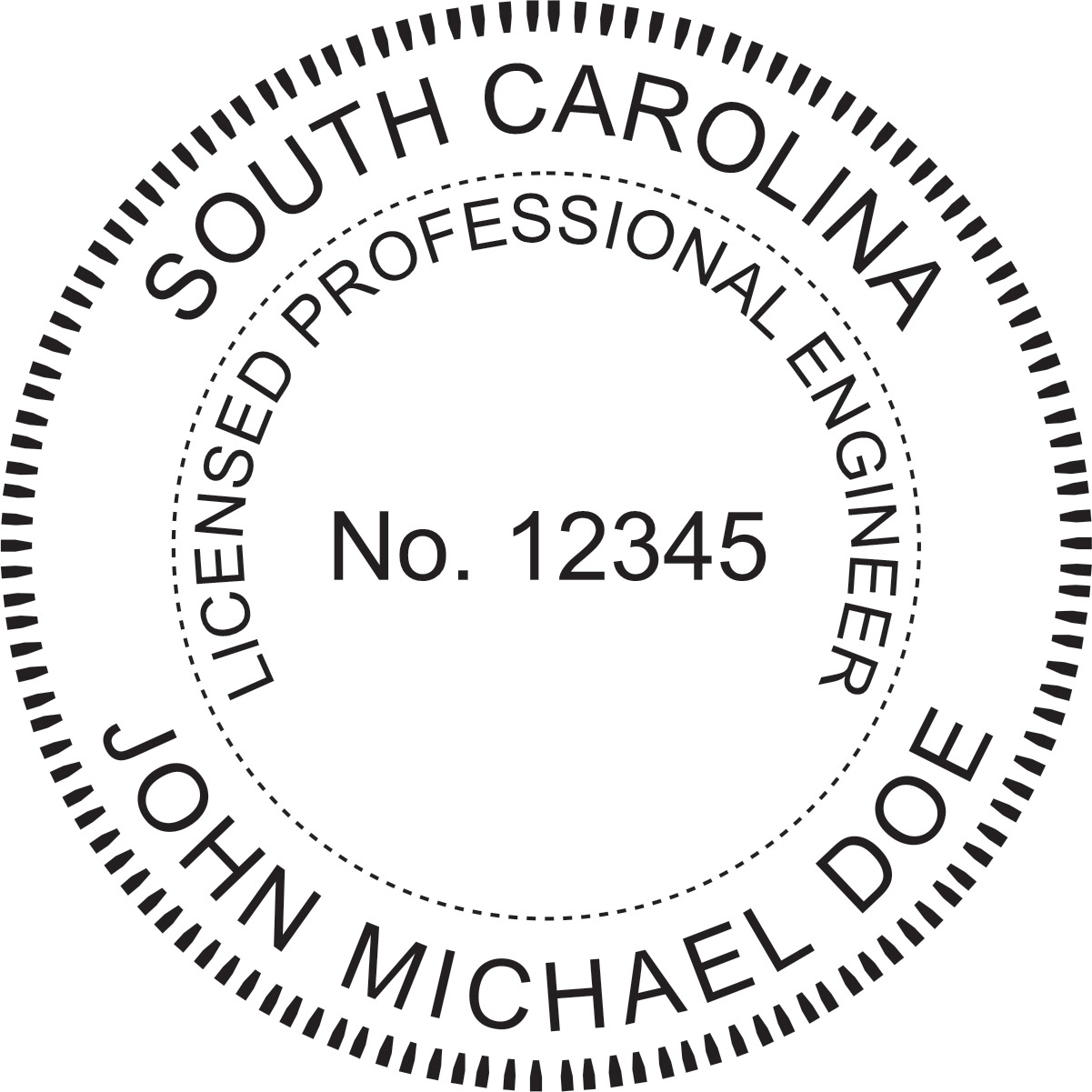 Engineer Seal - Pre Inked Stamp - South Carolina